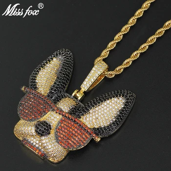 Missfox Eye-catching Dog Pendant Necklace Men Animal Shape Golden Copper Jewelry Hip Hop Fashion Top Quality Mens Necklace Chain
Missfox Eye-catching Dog Pendant Necklace Men Animal Shape Golden Copper Jewelry Hip Hop Fashion Top Quality Mens Necklace Chain