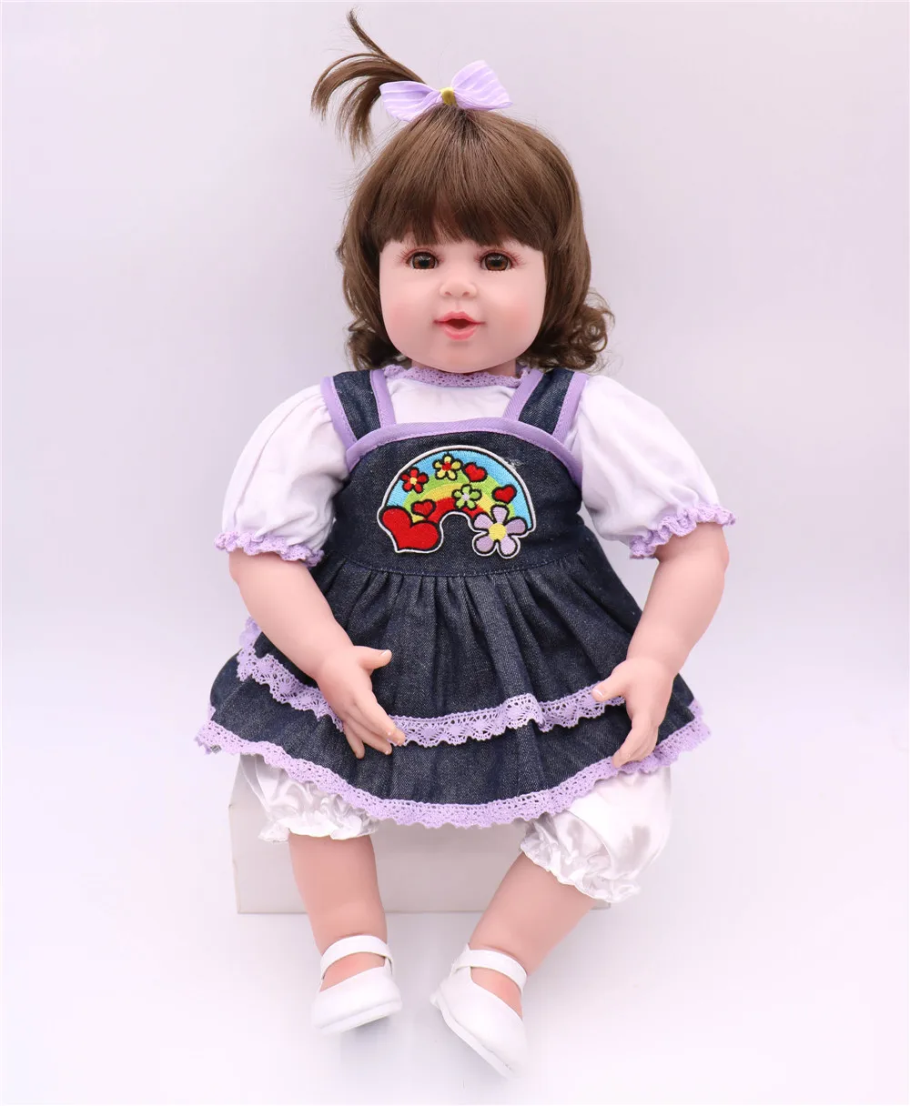55cm simulation baby girl silicone limbs + cloth body dolls alive beautiful princess baby reborn dolls Best gift for children
55cm simulation baby girl silicone limbs + cloth body dolls alive beautiful princess baby reborn dolls Best gift for children