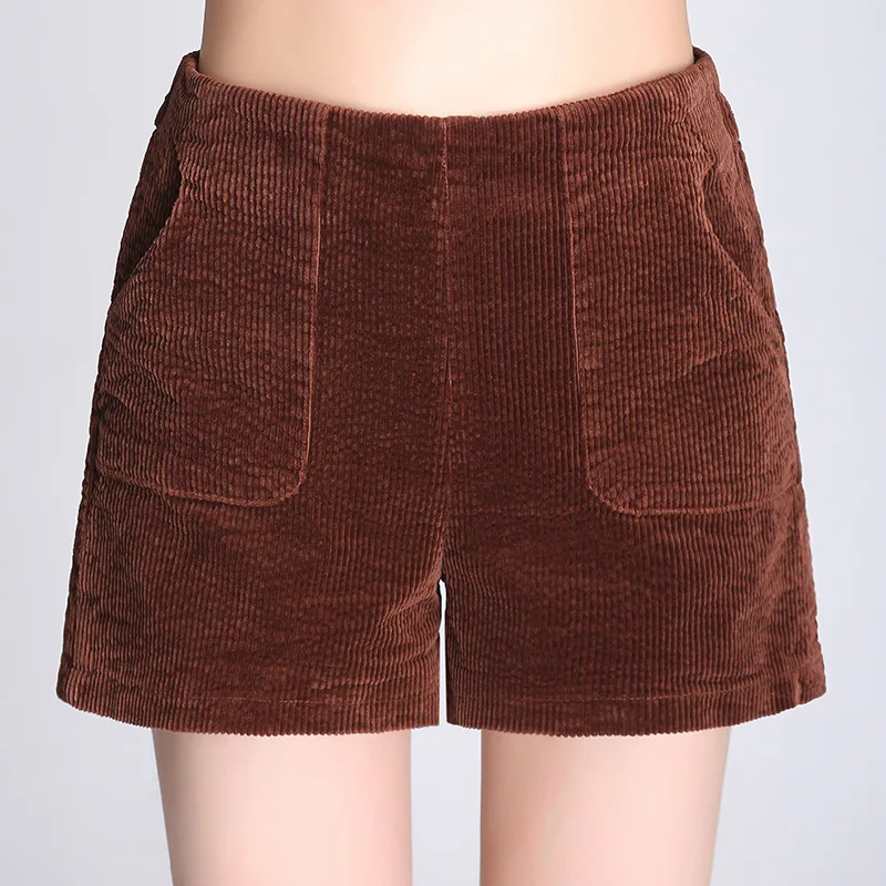 Shuchan Corduroy Autumn Winter Shorts Women 2018 New Casual Loose Elastic High Waist Female Shorts Thick Solid Short Women Warm
Shuchan Corduroy Autumn Winter Shorts Women 2018 New Casual Loose Elastic High Waist Female Shorts Thick Solid Short Women Warm