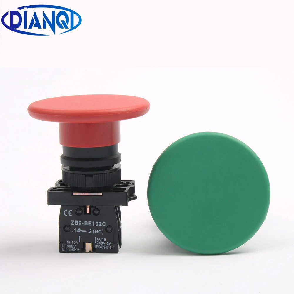 XB2-ER31 XB2-ER42 1NC/1NO mushroom head 60mm Momentary self-Reset push button switch red/green
XB2-ER31 XB2-ER42 1NC/1NO mushroom head 60mm Momentary self-Reset push button switch red/green