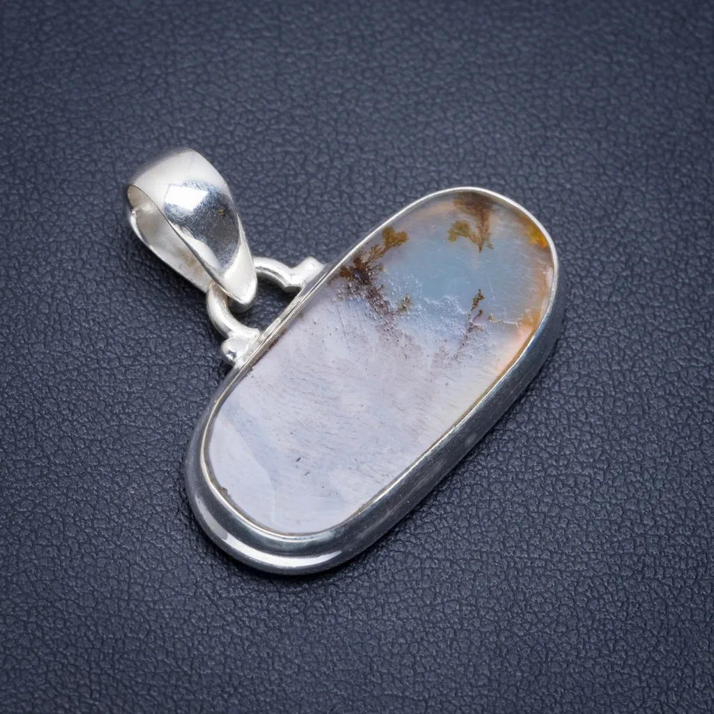 Natural Russian Dendritic Agate Handmade Unique 925 Sterling Silver Pendant 1" A1781
Natural Russian Dendritic Agate Handmade Unique 925 Sterling Silver Pendant 1" A1781