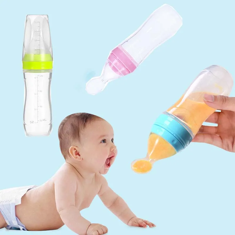 Infant Baby 90/120ml Elastic Silicone Food Supplement Toddler Rice Cereal Feeding Bottles Spoon Milk Food Storage
Infant Baby 90/120ml Elastic Silicone Food Supplement Toddler Rice Cereal Feeding Bottles Spoon Milk Food Storage