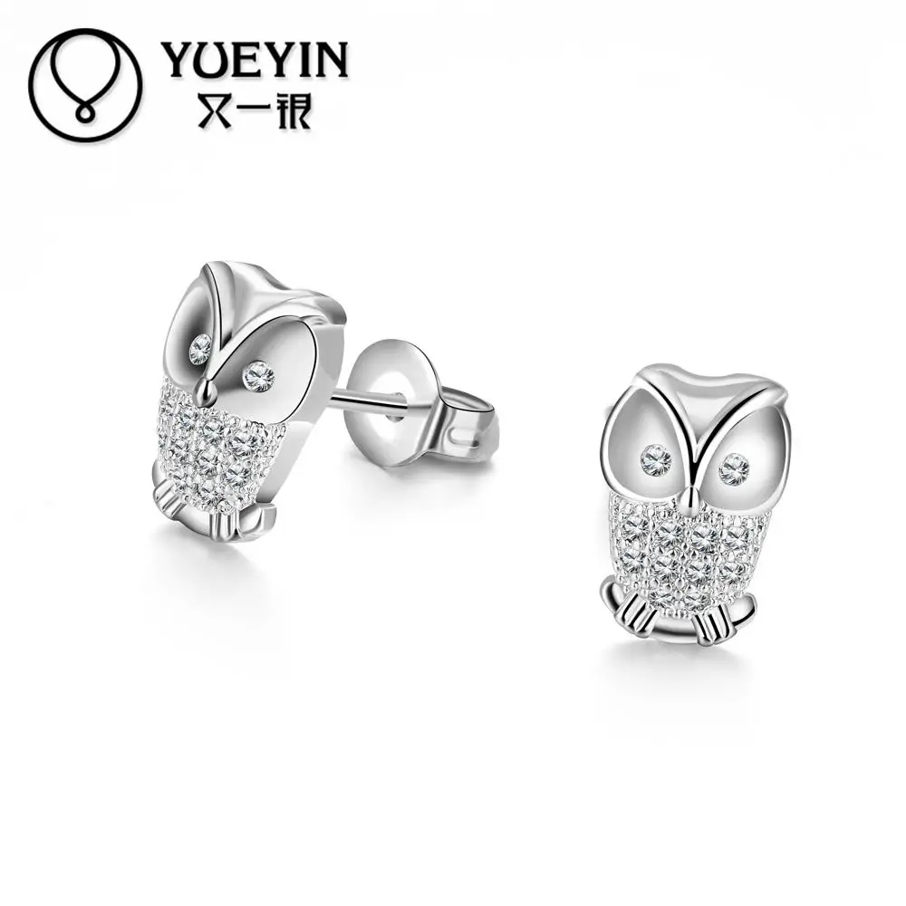 New Design Silver Plated Stud Earrings Fashion Jewelry Crystal Owl Shape Brincos for Women Jewelry
New Design Silver Plated Stud Earrings Fashion Jewelry Crystal Owl Shape Brincos for Women Jewelry