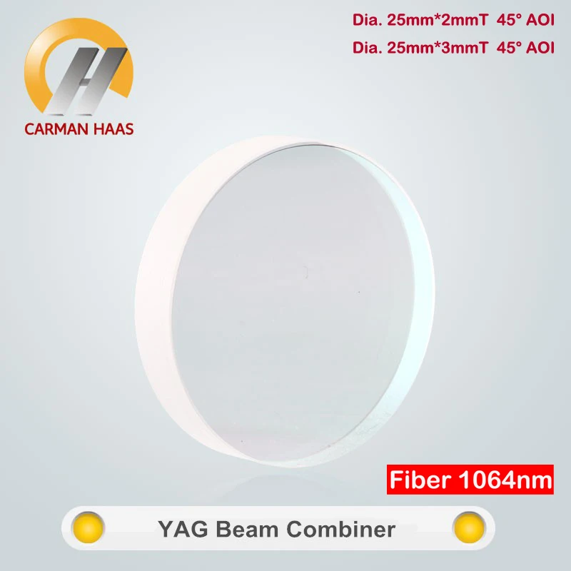 CARMANHAAS 1064nm Fused Silica Laser Beam Combiner Diameter 25mm Thickness 2mm/3mm
CARMANHAAS 1064nm Fused Silica Laser Beam Combiner Diameter 25mm Thickness 2mm/3mm