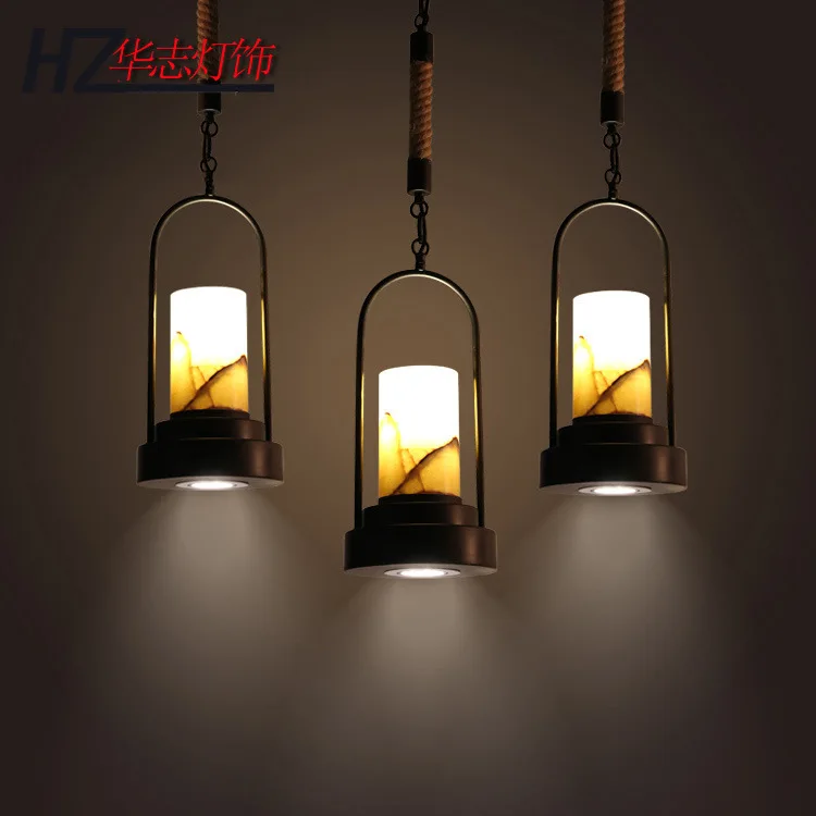 industrial wind pendant candlestick hot-pot restaurant cafe, wrought iron twine marble droplight Restoring ancient ways
industrial wind pendant candlestick hot-pot restaurant cafe, wrought iron twine marble droplight Restoring ancient ways