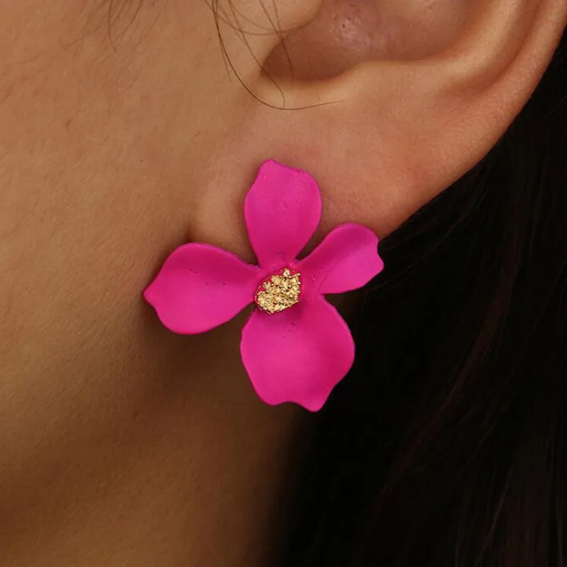 Fashion Ear Jewelry Spray Paint Flower Stud Earrings For Women Korea Sweet Lovely Brincos With Irregular Petals Party Gift
Fashion Ear Jewelry Spray Paint Flower Stud Earrings For Women Korea Sweet Lovely Brincos With Irregular Petals Party Gift