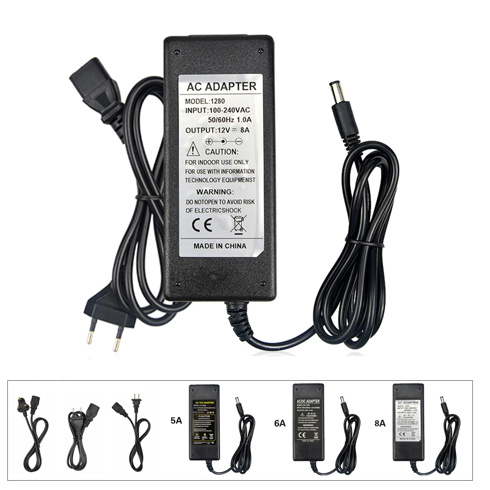 110V 220V To DC 12V 5A 6A 8A lighting transformers Power Supply Adapter Converter Charger for 5630 3528 RGB LED Strip ligth
110V 220V To DC 12V 5A 6A 8A lighting transformers Power Supply Adapter Converter Charger for 5630 3528 RGB LED Strip ligth