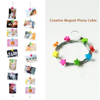 2pcs 1.5M High Quality Silver Magnetic Cable Photo Or Card Holder With 8 cartoon wooden Star Image Magnet
2pcs 1.5M High Quality Silver Magnetic Cable Photo Or Card Holder With 8 cartoon wooden Star Image Magnet