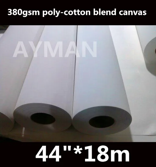 44"*18m Width Bright Matte Water Resistant Poly Cotton canvas roll for inkjet plotter
44"*18m Width Bright Matte Water Resistant Poly Cotton canvas roll for inkjet plotter