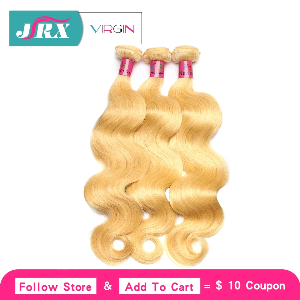 

JRX Hair 10A Raw Virgin 613 Blonde Body Wave Human Hair Bundles Brazilian Blonde Color Human Hair Weaves 1/3/4 Pieces Weaving