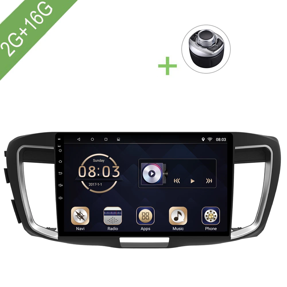 Автомобильный мультимедийный плеер 1 Din Android 7 автомобильный DVD для Honda Accord 2014-2017 10