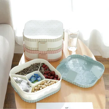 Plastic 5 Grid Covered Dried Fruit Storage Boxes Home Large Melon Seeds Box Snack Storage Box Creative House Products Organizers
Plastic 5 Grid Covered Dried Fruit Storage Boxes Home Large Melon Seeds Box Snack Storage Box Creative House Products Organizers