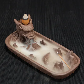 Purple sand dragon Ceramic Backflowing incense burner home decor incensory ornament incense lore tower incense line
Purple sand dragon Ceramic Backflowing incense burner home decor incensory ornament incense lore tower incense line