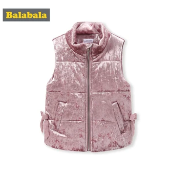 Balabala Girls Quilted Velvet Padded Vest Polyester Lined with Stand-up Collar Teenage Girl Zip Vest with Pocket Bow Tie at Side
Balabala Girls Quilted Velvet Padded Vest Polyester Lined with Stand-up Collar Teenage Girl Zip Vest with Pocket Bow Tie at Side