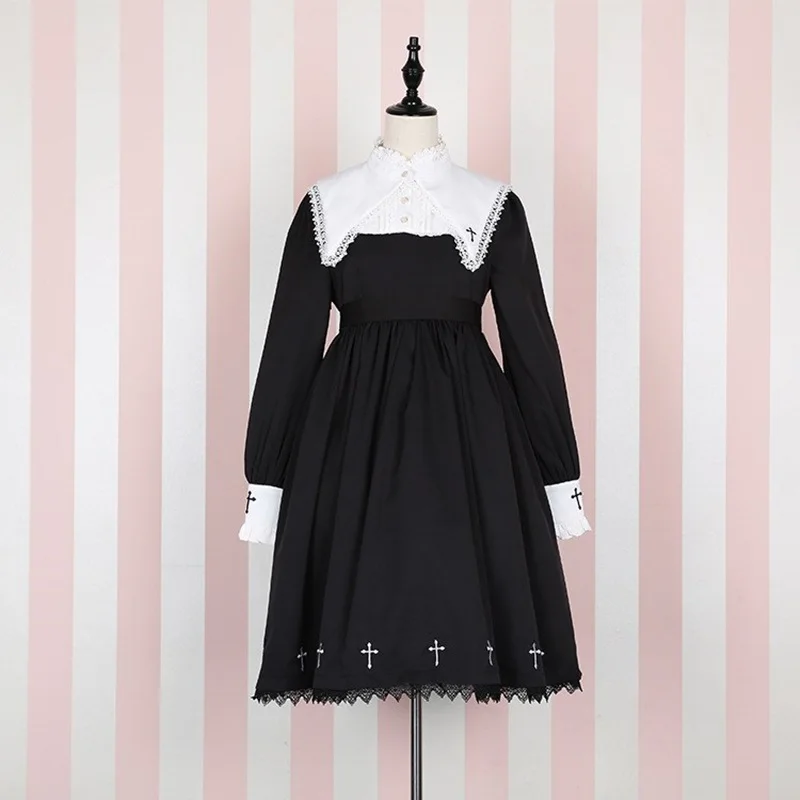 Costume Halloween Femme Vintage Witch Costume Vestido Black Dress With White Collar Japanese Kimono Cosplay Retro Dress TA1208
Costume Halloween Femme Vintage Witch Costume Vestido Black Dress With White Collar Japanese Kimono Cosplay Retro Dress TA1208