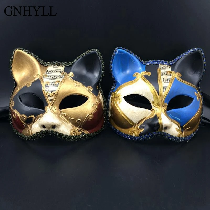GNHYLL Sexy Retro Italy Venetian Style Masquerade Mask Handmade Cosplay Cat Half Face Prom Ball Shows Party mask For Men Women
GNHYLL Sexy Retro Italy Venetian Style Masquerade Mask Handmade Cosplay Cat Half Face Prom Ball Shows Party mask For Men Women