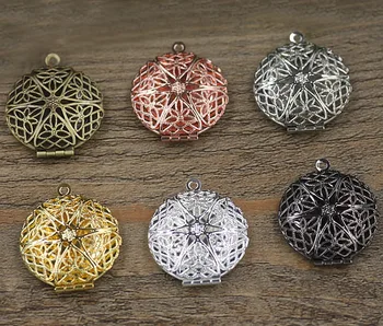 27*7mm Round Locket Pendant Charms Filigree Essential Oil Aromatherapy Diffuser Perfume photo Locket Pendant Multi-color
27*7mm Round Locket Pendant Charms Filigree Essential Oil Aromatherapy Diffuser Perfume photo Locket Pendant Multi-color