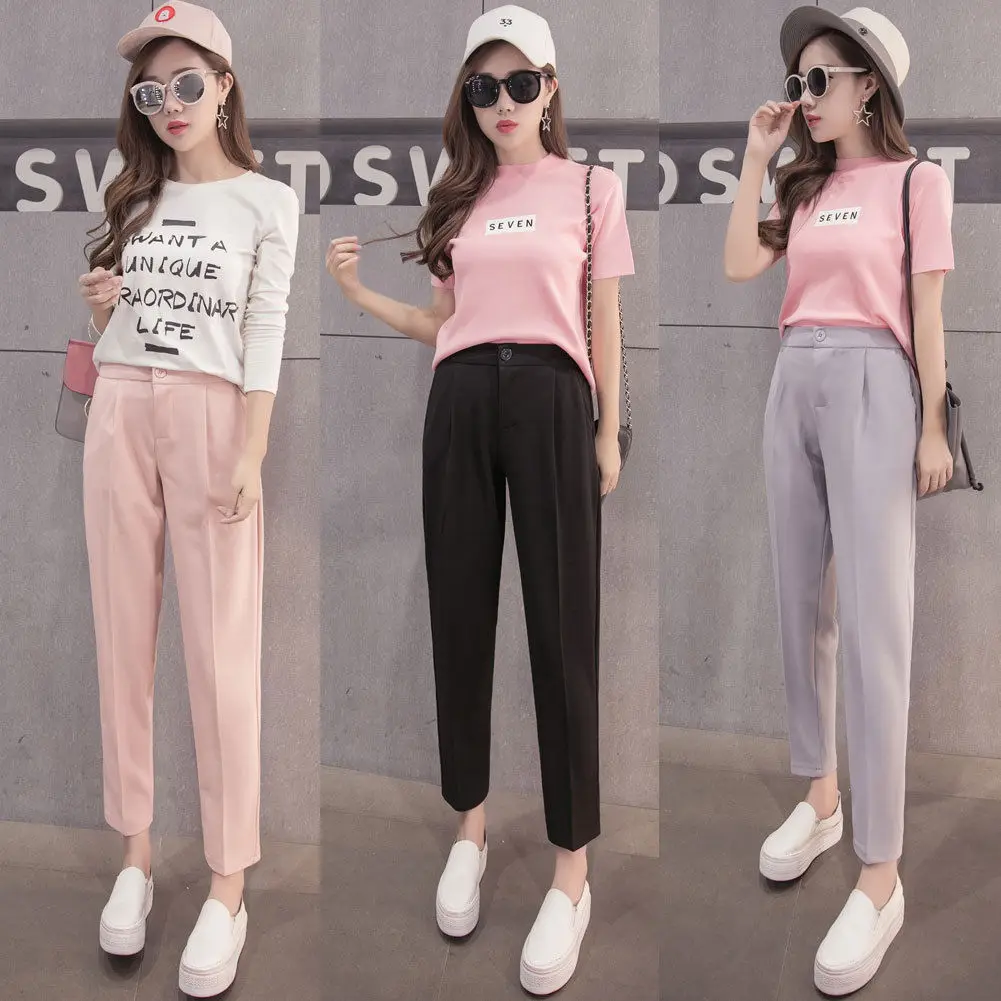 2018 New Harem Pants Women Hot Women Fashion Ankle-Length Trouse Female Classic Button High Elastic Waist Slim Long Pants
2018 New Harem Pants Women Hot Women Fashion Ankle-Length Trouse Female Classic Button High Elastic Waist Slim Long Pants