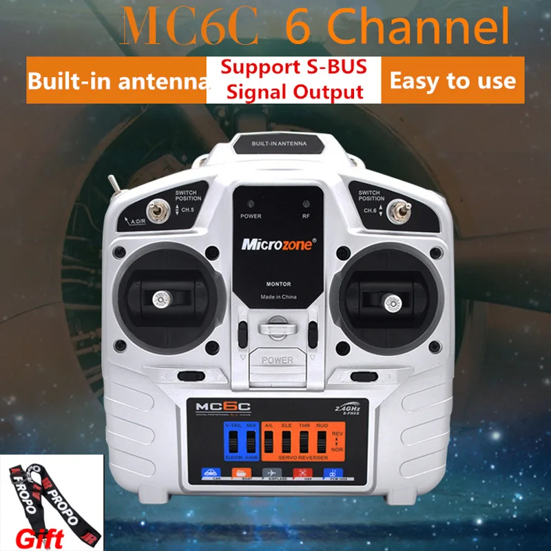 MicroZone MC6C 2.4G 6CH controller transmitter receiver radio system for RC airplane drone multirotor helicopter car boat
MicroZone MC6C 2.4G 6CH controller transmitter receiver radio system for RC airplane drone multirotor helicopter car boat