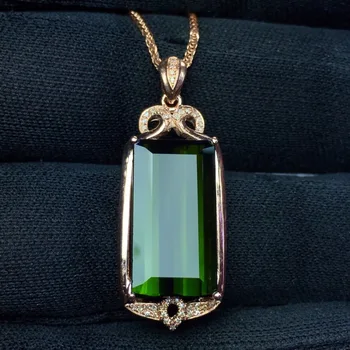 Fine Jewelry Real 18K Rose Gold 100% Natural Green Tourmaline 9.15ct Female Diamonds Gemstone Diamond Women's Pendants Necklaces
Fine Jewelry Real 18K Rose Gold 100% Natural Green Tourmaline 9.15ct Female Diamonds Gemstone Diamond Women's Pendants Necklaces