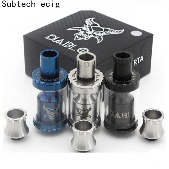 SUB TWO Electric Cigarette Atomizer Diable RTA Tank RTA 22mm diameter Vaporizer tank Drip Tips Fit Box Mod e cig tank rda
SUB TWO Electric Cigarette Atomizer Diable RTA Tank RTA 22mm diameter Vaporizer tank Drip Tips Fit Box Mod e cig tank rda