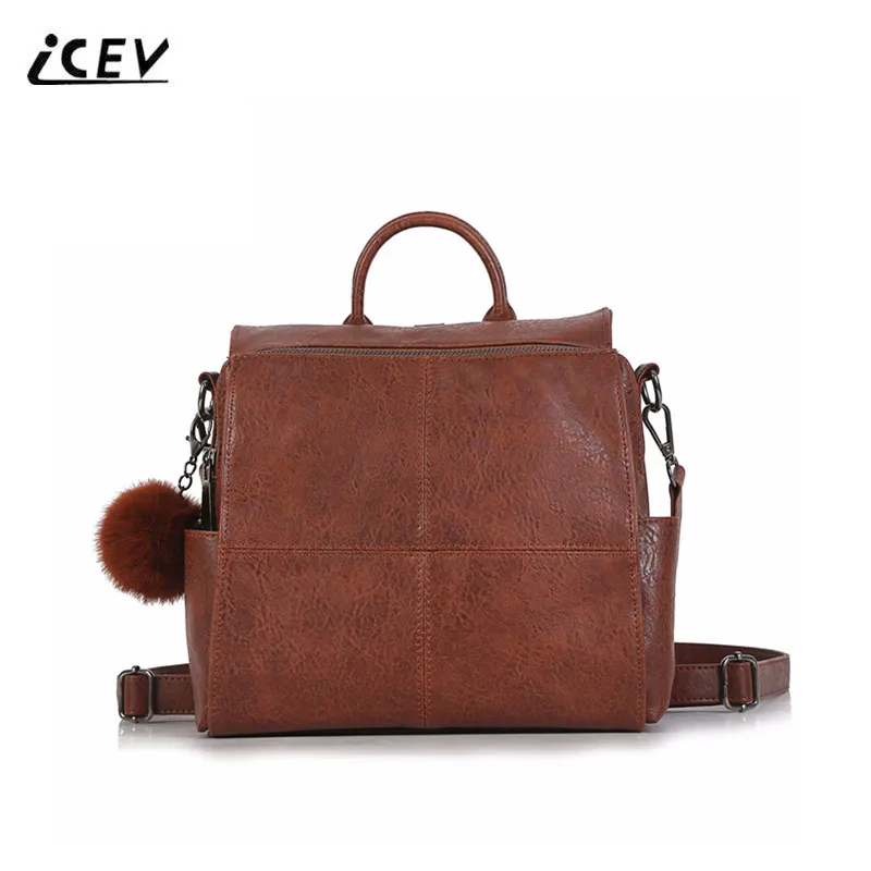 ICEV New Fashion Double Women Shoulder Handbags Vintage Women Leather Handbags Hairball Bags Handbags Women Famous Brands Totes
ICEV New Fashion Double Women Shoulder Handbags Vintage Women Leather Handbags Hairball Bags Handbags Women Famous Brands Totes