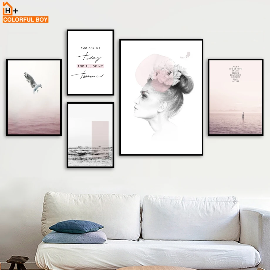 Pink Girl Sea Bird Quotes Wall Art Canvas Painting Landscape Nordic Poster And Prints Wall Pictures For Living Room Home Decor
Pink Girl Sea Bird Quotes Wall Art Canvas Painting Landscape Nordic Poster And Prints Wall Pictures For Living Room Home Decor