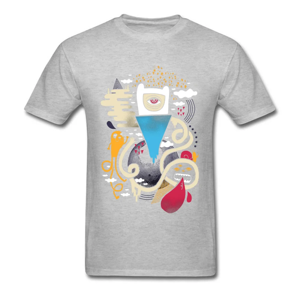Hip Hop Man Tops & Tees Ordinary Adventure Print T-shirts 100% Cotton Short Sleeve Printed Tee-Shirt Round Neck Ordinary Adventure grey