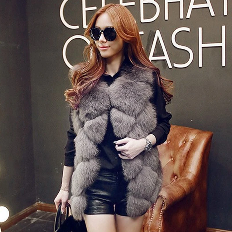 Savabien Winter Women Fox Faux Fur Vest Solid Sleeveless Furry Jackets Coats 2019 Fashion Fake Fur Jacket Warm Outerwear Female
Savabien Winter Women Fox Faux Fur Vest Solid Sleeveless Furry Jackets Coats 2019 Fashion Fake Fur Jacket Warm Outerwear Female