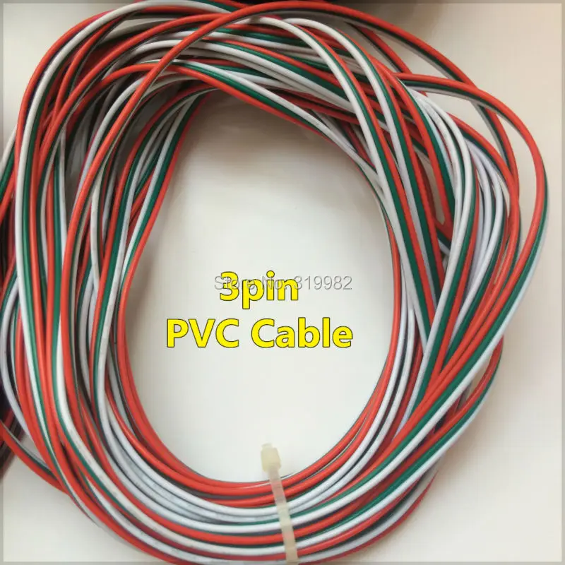 5 meters 3pin Wire red green white Tinned Copper 3P 22AWG insulated PVC Extension WS2812 LED Strip Electronic Connector Cable
5 meters 3pin Wire red green white Tinned Copper 3P 22AWG insulated PVC Extension WS2812 LED Strip Electronic Connector Cable