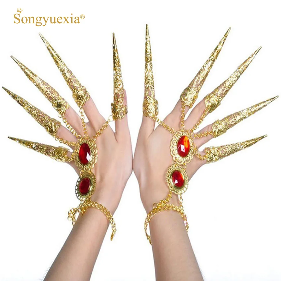 Songyuexia Belly Dance Fingernai Wrap Cover India Dance Red Nail Wrap Golden Long Nails Dance Jacket Belly Dance Fingernai Cover
Songyuexia Belly Dance Fingernai Wrap Cover India Dance Red Nail Wrap Golden Long Nails Dance Jacket Belly Dance Fingernai Cover