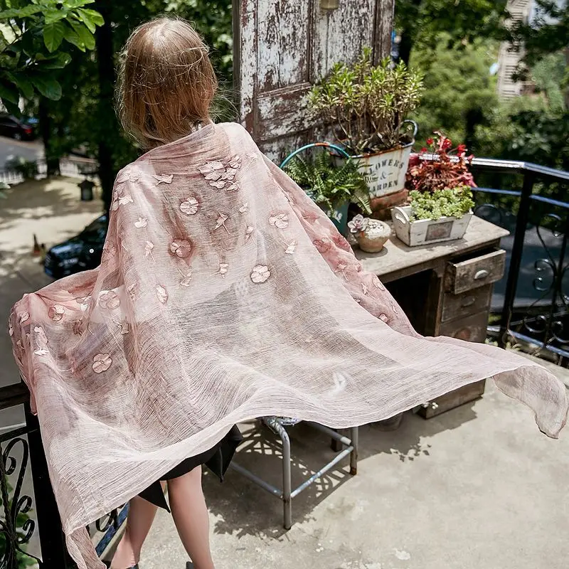 New Flower Embroidery Silk Scarf Multi Function Mulberry Silk Embroidered Scarf Long Shawl
New Flower Embroidery Silk Scarf Multi Function Mulberry Silk Embroidered Scarf Long Shawl