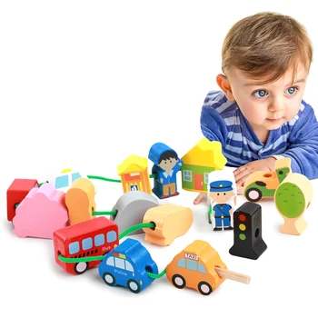 Colorful Wooden Baby DIY Stringing Beaded Toy Children Early Education Wooden Traffic City Blocks Toy for Baby Toys Kids Gift
Colorful Wooden Baby DIY Stringing Beaded Toy Children Early Education Wooden Traffic City Blocks Toy for Baby Toys Kids Gift