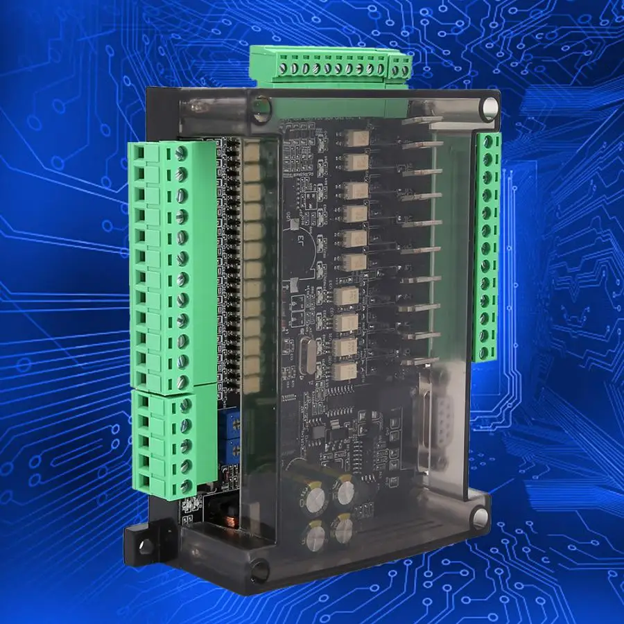 Programmable Logic Controller Industrial Control Board FX3U-24MT 14 Input 10 Output 24V 1A dc Motor Speed Controller
Programmable Logic Controller Industrial Control Board FX3U-24MT 14 Input 10 Output 24V 1A dc Motor Speed Controller