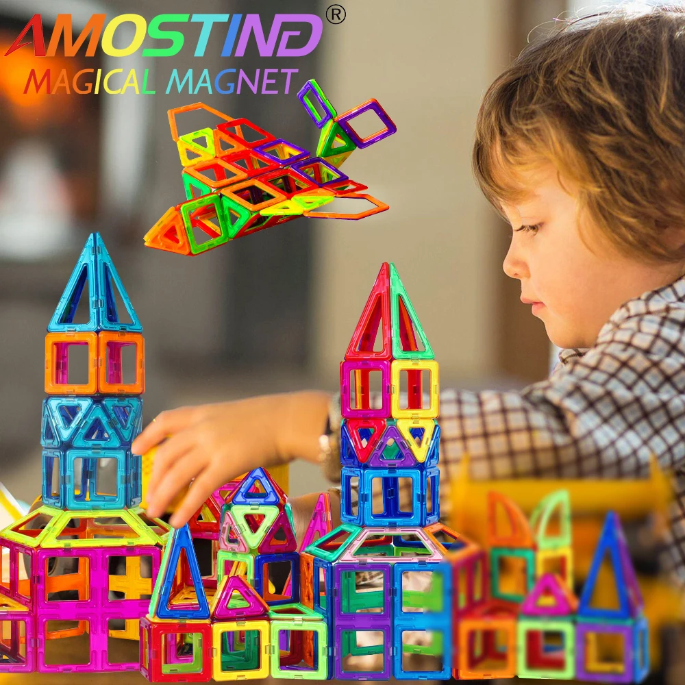 Amosting 150pcs standard size magnetic building blocks Enlighten Plastic Educational for Toddlers
Amosting 150pcs standard size magnetic building blocks Enlighten Plastic Educational for Toddlers