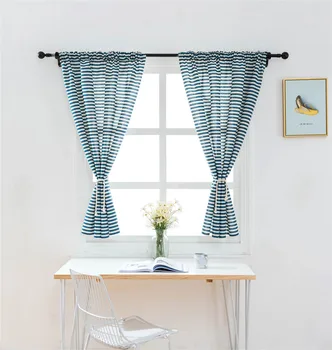 short Curtain blue stripe style Curtain Kitchen cotton linen Curtain Semi-shade Small Curtain for Home decoration 1pic 1m wide
short Curtain blue stripe style Curtain Kitchen cotton linen Curtain Semi-shade Small Curtain for Home decoration 1pic 1m wide