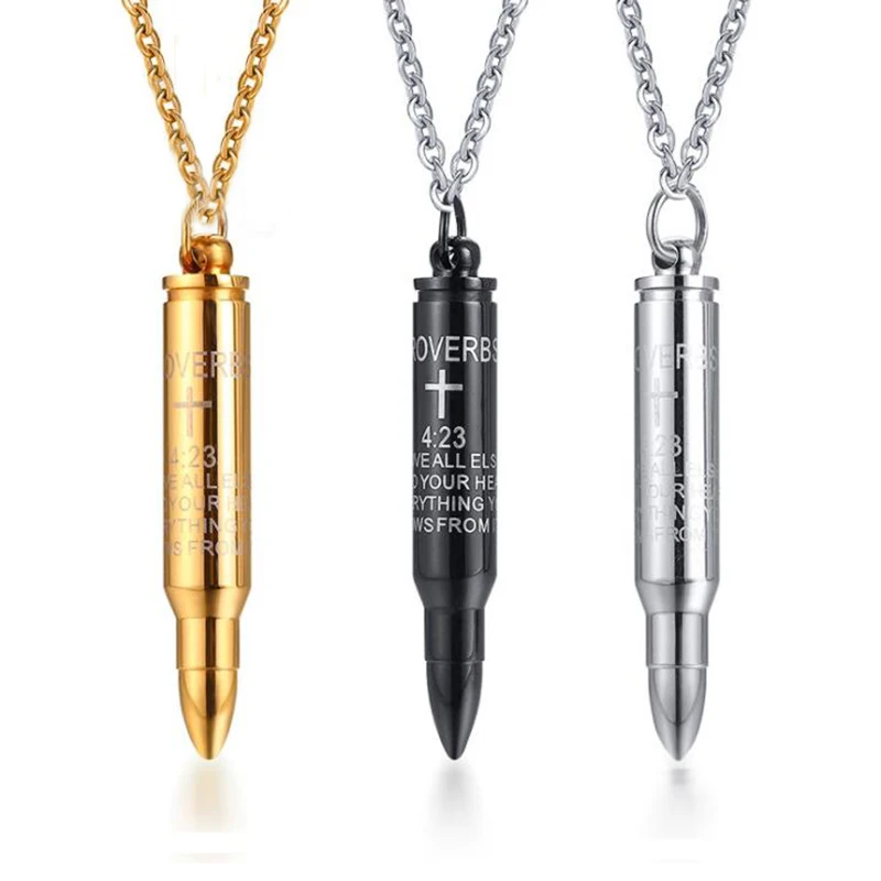 Bullet Pendant Necklace for Women and Men Stainless Steel Openable Perfume Necklace PROVERBS 4:23 Scripture Faith Necklace
Bullet Pendant Necklace for Women and Men Stainless Steel Openable Perfume Necklace PROVERBS 4:23 Scripture Faith Necklace