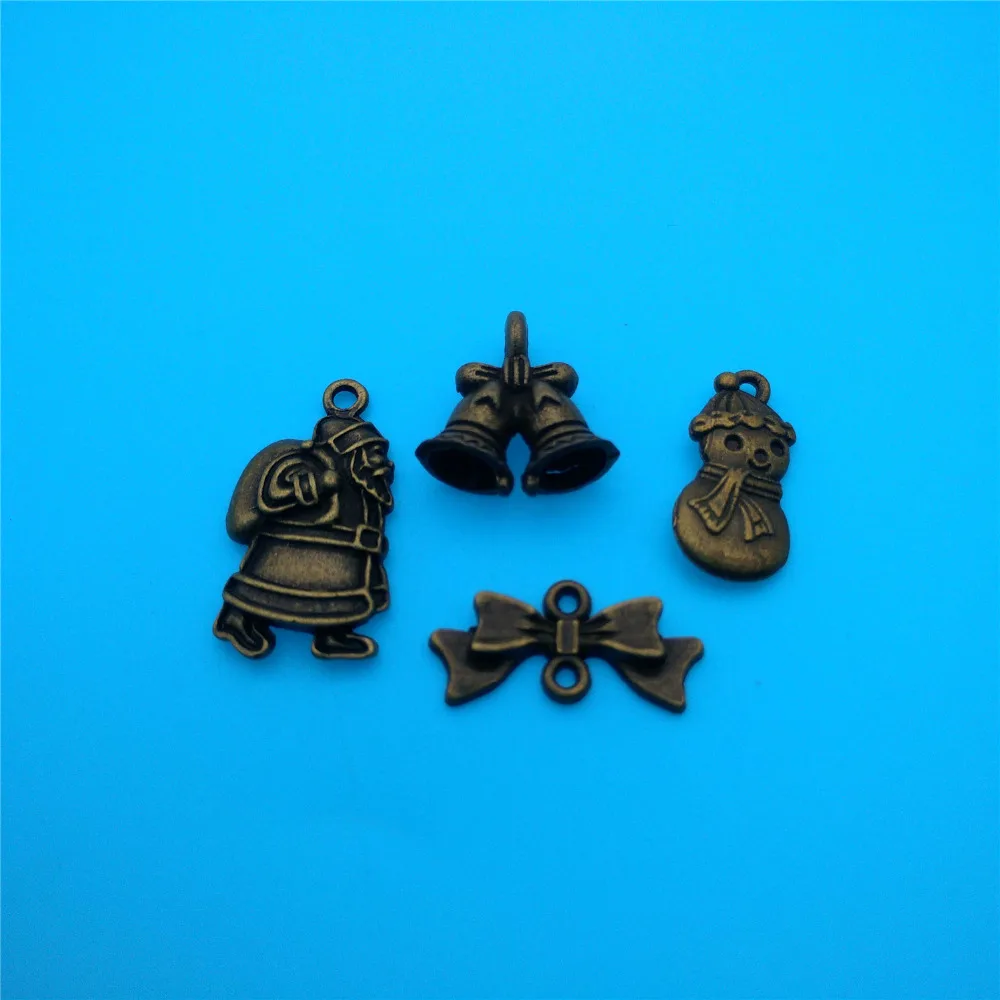 Vintage Bronze Alloy Mixed Santa Claus And Snowman Bell Bow Charms Pendants For Jewelry Making Bracelets Necklace Crafts Z1043
Vintage Bronze Alloy Mixed Santa Claus And Snowman Bell Bow Charms Pendants For Jewelry Making Bracelets Necklace Crafts Z1043