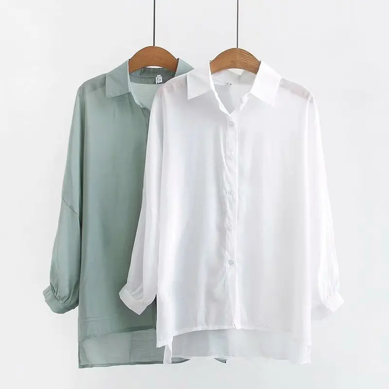 Plus Size Casual Blouses 2019 Summer Women Fashion Loose thin chiffon Sun protection clothing hooded long-sleeved Tops S68-135
Plus Size Casual Blouses 2019 Summer Women Fashion Loose thin chiffon Sun protection clothing hooded long-sleeved Tops S68-135