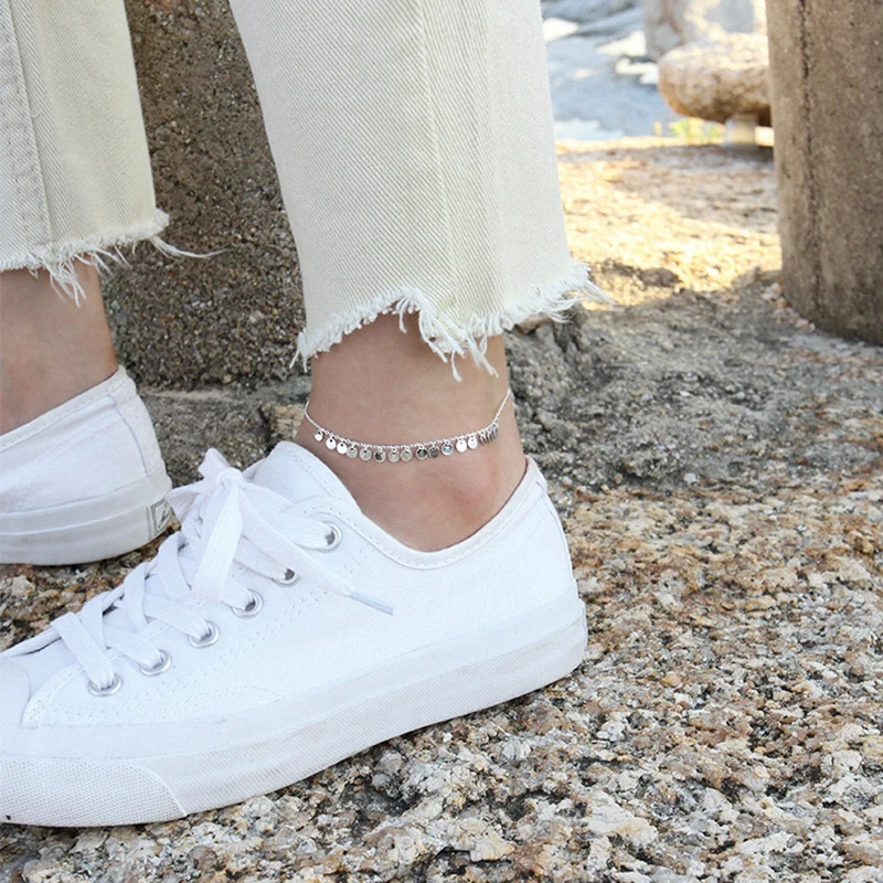 No Fade 925 Silver Bohemian Beads Fashion Ankle Bracelet for Women Leg Chain Round Tassel Anklet
No Fade 925 Silver Bohemian Beads Fashion Ankle Bracelet for Women Leg Chain Round Tassel Anklet