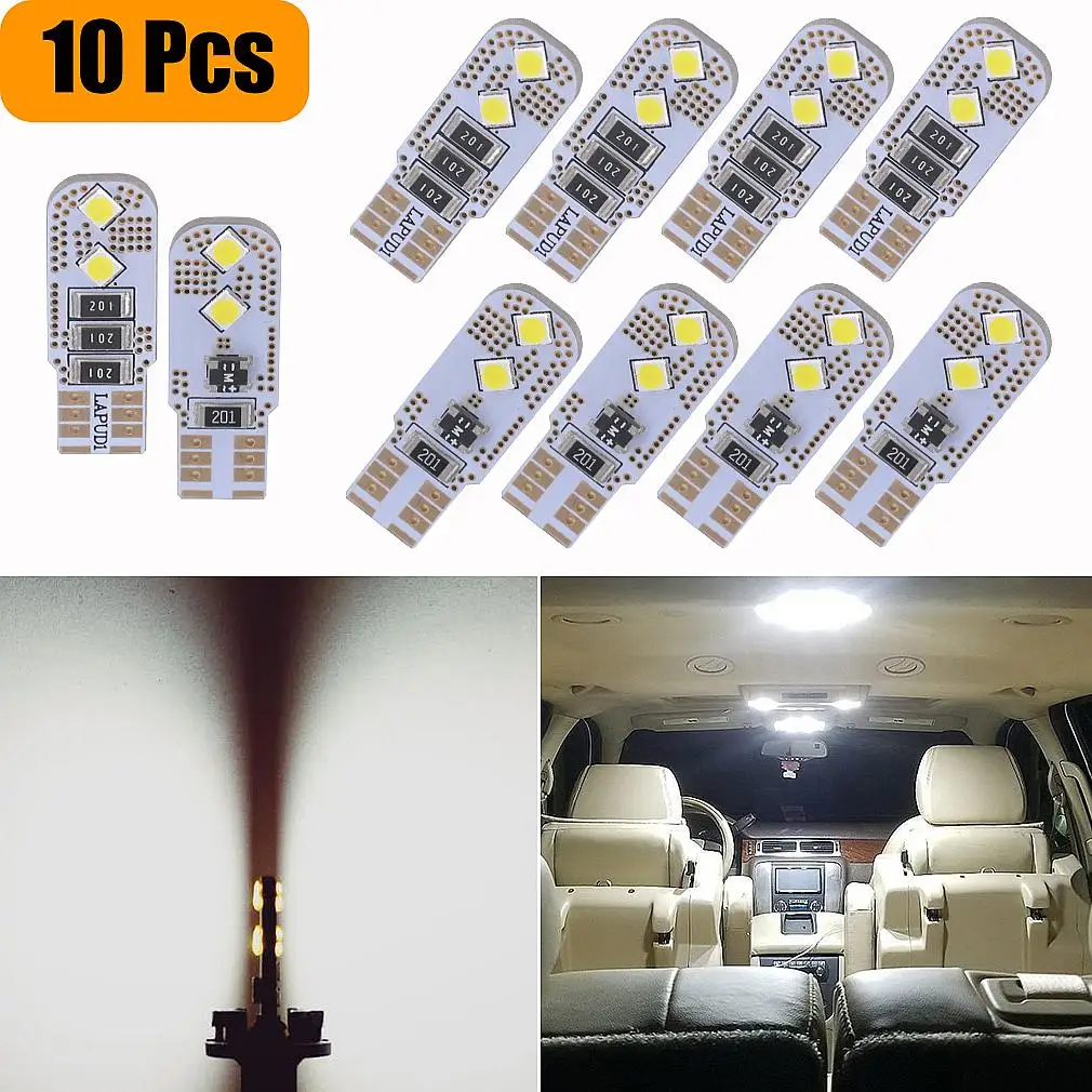 10PCS Super Bright T10 LED 194 501 W5W 4 SMD 3030 Canbus Error Free Car Interior Lights Auto Clearance Lamps DC 12V
10PCS Super Bright T10 LED 194 501 W5W 4 SMD 3030 Canbus Error Free Car Interior Lights Auto Clearance Lamps DC 12V