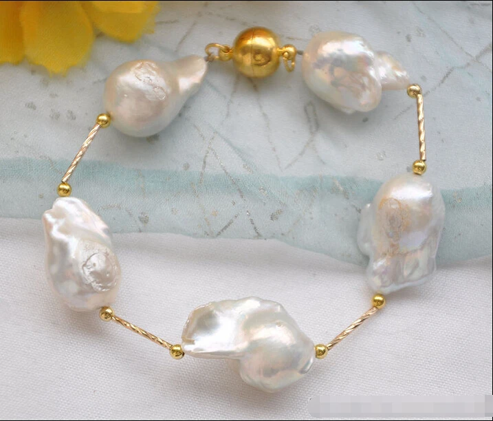 z5611 NATURAL 8" 17mm white BAROQUE KESHI REBORN PEARL gild 5star bracelet e SHIPPING 5.25
z5611 NATURAL 8" 17mm white BAROQUE KESHI REBORN PEARL gild 5star bracelet e SHIPPING 5.25
