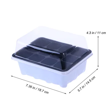 10 Pack Seedling Tray Seed Starter Tray with Dome and Base 12 Cells For Gardening Bonsai - White
10 Pack Seedling Tray Seed Starter Tray with Dome and Base 12 Cells For Gardening Bonsai - White