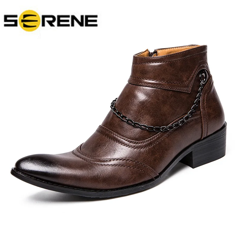 Winter Men's Dress Ankle Boots Trends Chain Business Casual Martin Boots High Cut Oxfords Shoes
Winter Men's Dress Ankle Boots Trends Chain Business Casual Martin Boots High Cut Oxfords Shoes