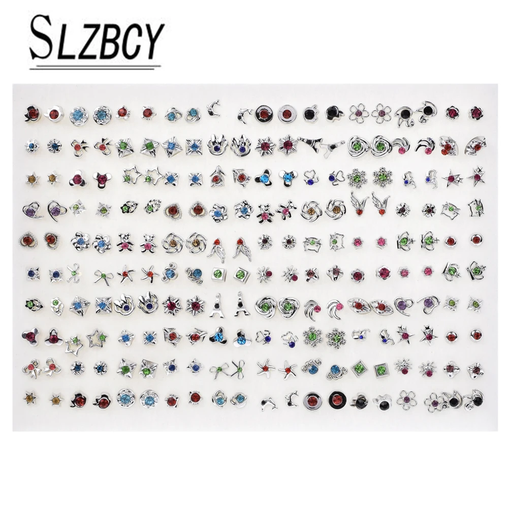 100 pairs/set Gold Silver Color Crystal Alloy Small Stud Earrings Sets For Women Girls Mixed Style Animal Flower Earring Jewelry
100 pairs/set Gold Silver Color Crystal Alloy Small Stud Earrings Sets For Women Girls Mixed Style Animal Flower Earring Jewelry