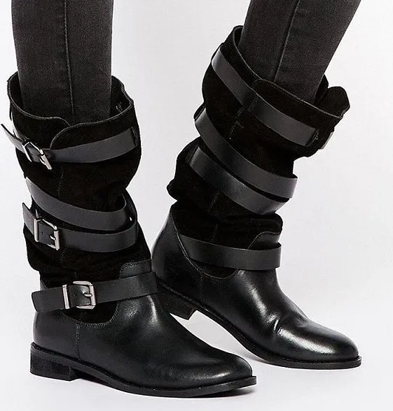 2018 Autumn New Fashion Women Round Toe Leather Buckles Knight Boots Black Suede Leather Ladies Mid-Calf Boots Square Heel Boots
2018 Autumn New Fashion Women Round Toe Leather Buckles Knight Boots Black Suede Leather Ladies Mid-Calf Boots Square Heel Boots