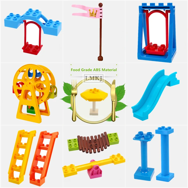 DIY Building Blocks Big Size Accessories Toys for children Ferris Wheel Slide Swing Bridge Stairs Parts Bricks baby gift
DIY Building Blocks Big Size Accessories Toys for children Ferris Wheel Slide Swing Bridge Stairs Parts Bricks baby gift