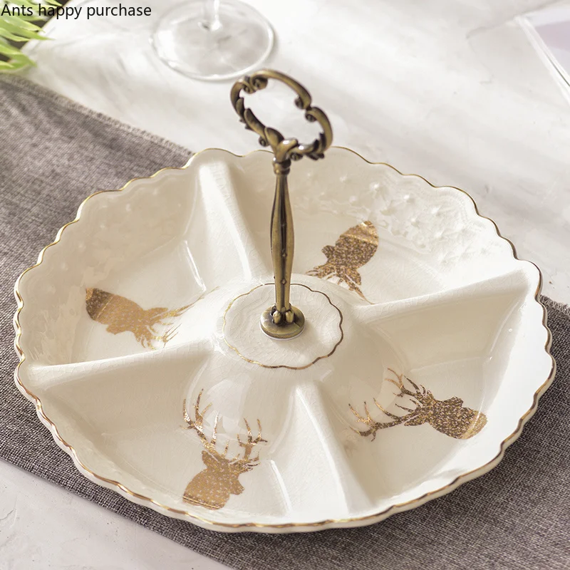 Household Fruit Bowl European Style Living Room Dining Room Ceramic Fruit Plate Home Decoration Candy Snack Tray With handle
Household Fruit Bowl European Style Living Room Dining Room Ceramic Fruit Plate Home Decoration Candy Snack Tray With handle