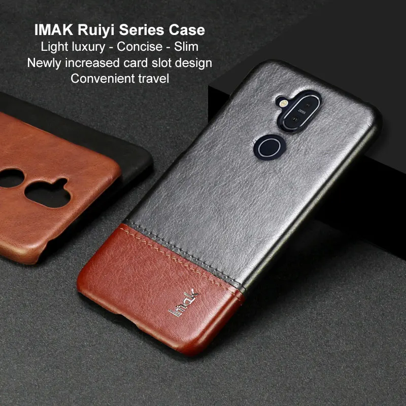 IMAK Ruiyi Series Luxury Skin PU Leather Case for Nokia 8.1 X7 7.1 Plus Hard PC Back Cover for NOKIA 8.1 X7 High Quality Cases
IMAK Ruiyi Series Luxury Skin PU Leather Case for Nokia 8.1 X7 7.1 Plus Hard PC Back Cover for NOKIA 8.1 X7 High Quality Cases