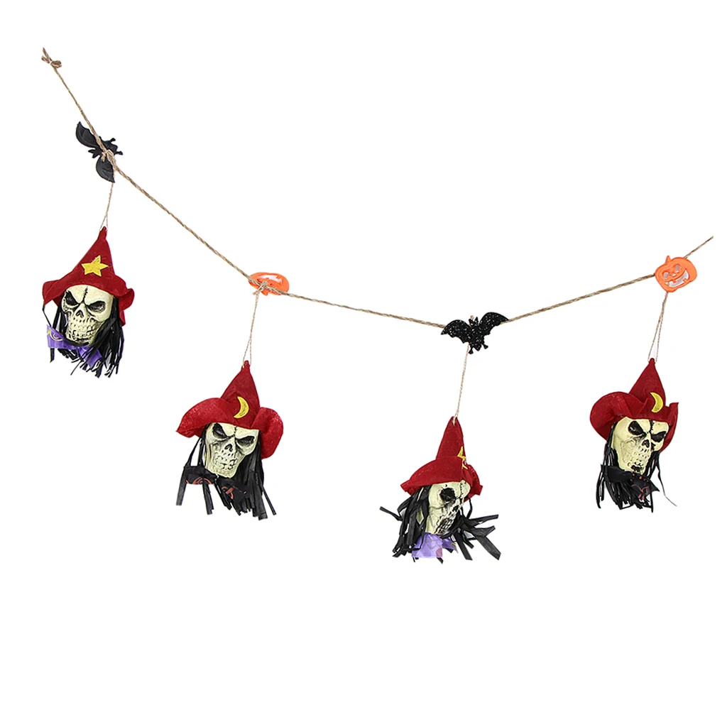 Halloween Skull Skeleton Banner Hanging Garland Party Decoration